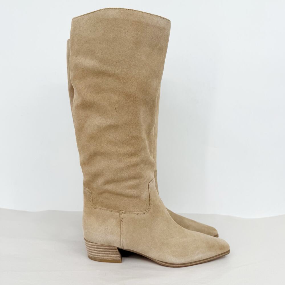 Vince Camuto Womens Pavla 2 Knee High Boots US 7.5 M Wide Calf Beige Suede NIB - Picture 4 of 13